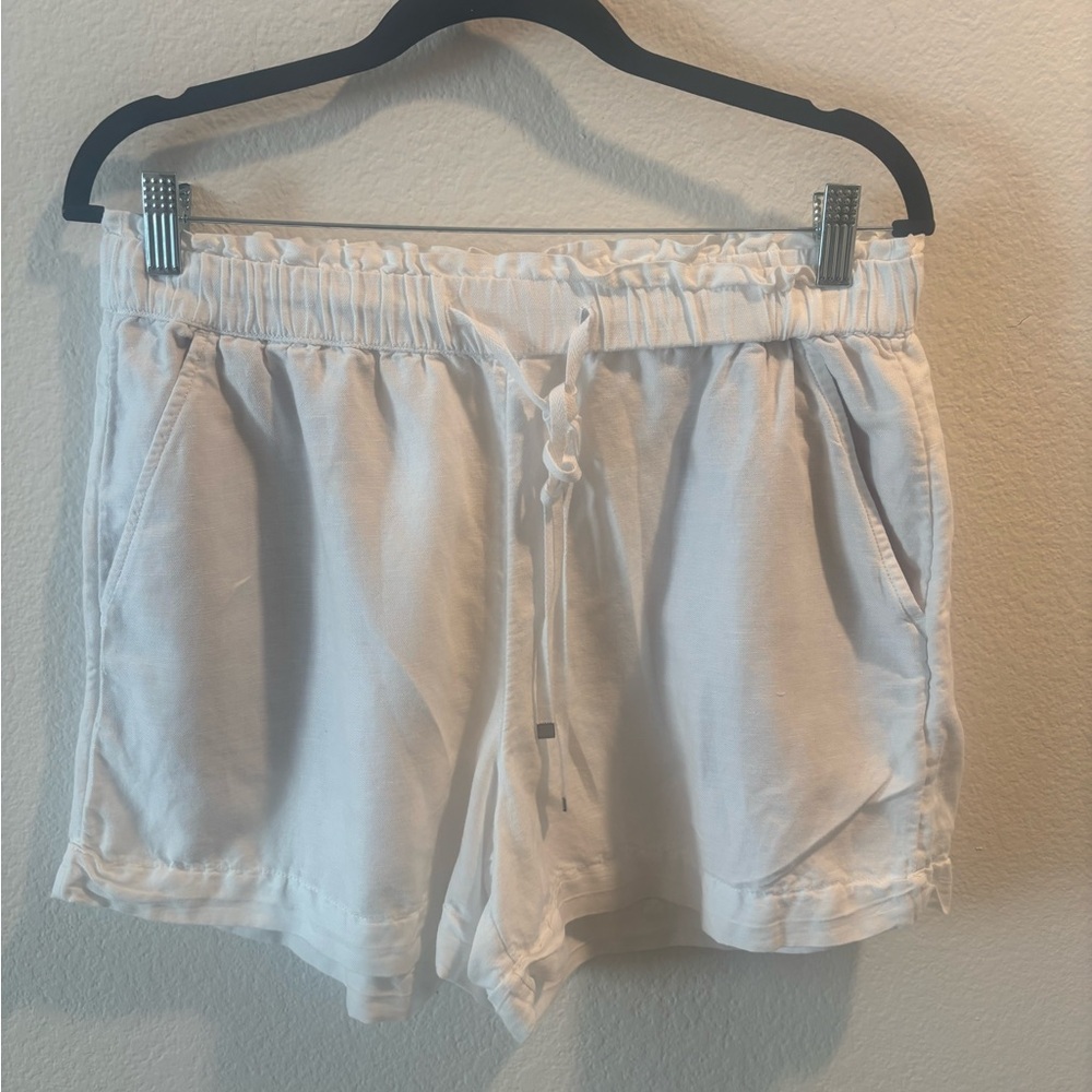 LOFT | Linen Blend Shorts | White | Medium